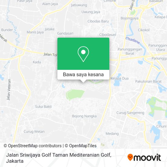 Peta Jalan Sriwijaya Golf Taman Mediteranian Golf