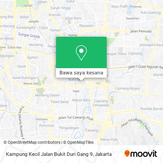 Peta Kampung Kecil Jalan Bukit Duri Gang 9