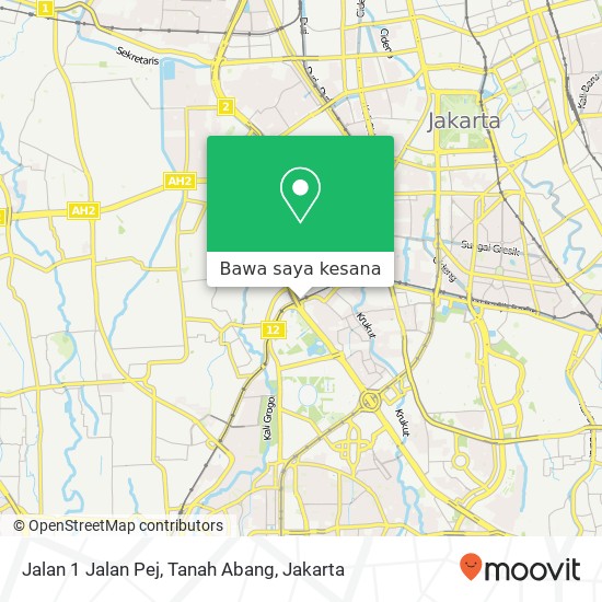 Peta Jalan 1 Jalan Pej, Tanah Abang