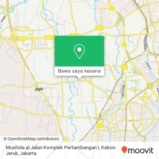 Peta Mushola al Jalan Komplek Pertambangan I, Kebon Jeruk