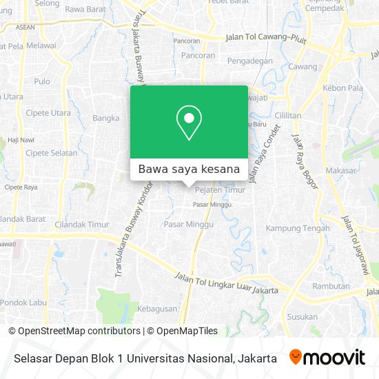 Peta Selasar Depan Blok 1 Universitas Nasional