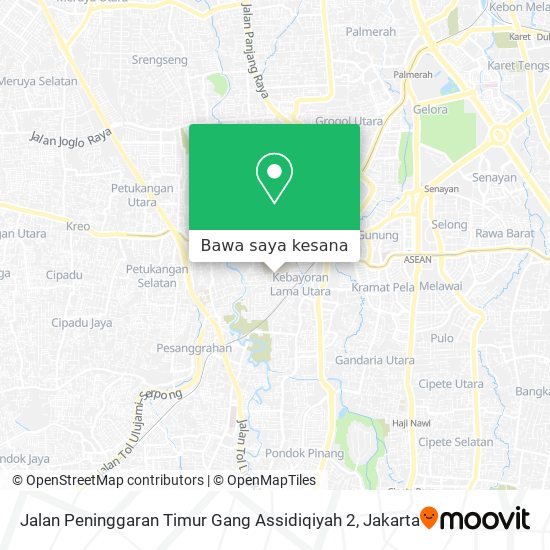 Peta Jalan Peninggaran Timur Gang Assidiqiyah 2
