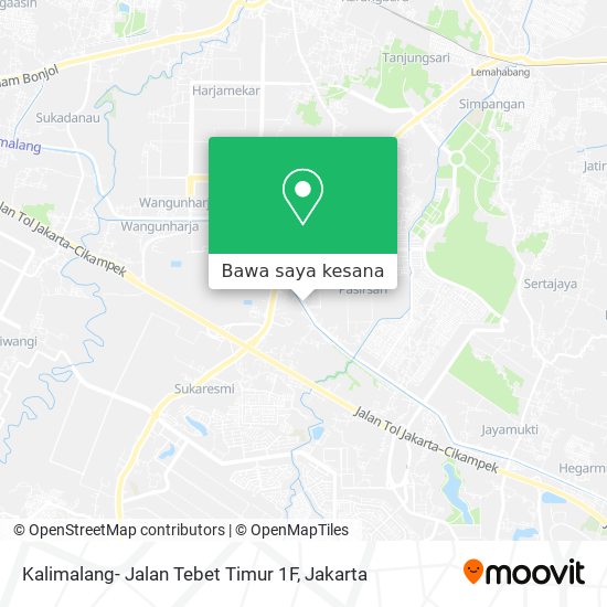 Peta Kalimalang- Jalan Tebet Timur 1F