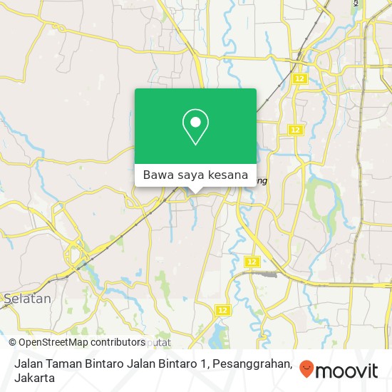Peta Jalan Taman Bintaro Jalan Bintaro 1, Pesanggrahan