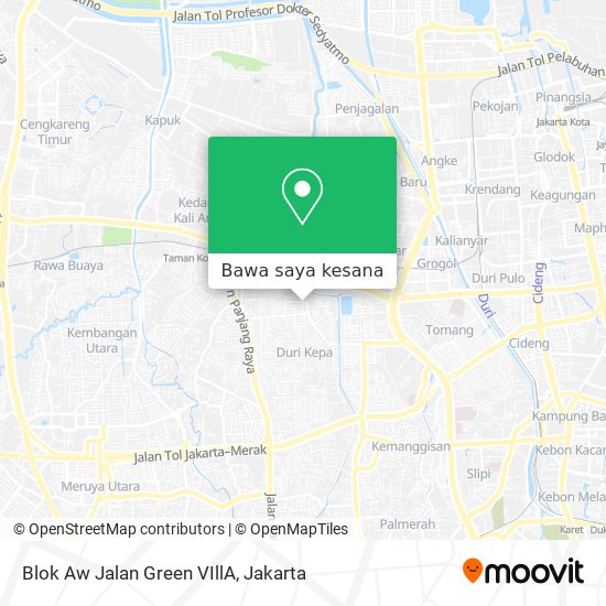 Peta Blok Aw Jalan Green VIllA