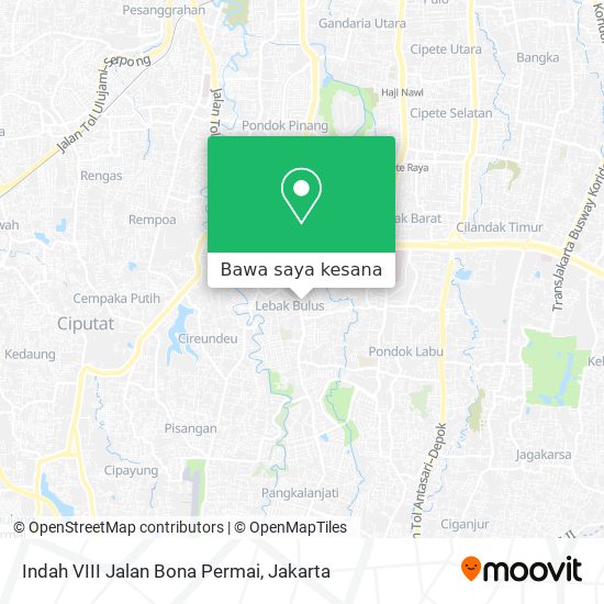 Peta Indah VIII Jalan Bona Permai