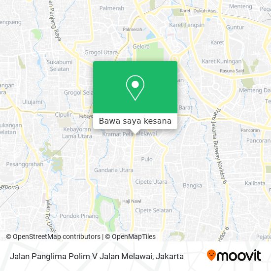 Peta Jalan Panglima Polim V Jalan Melawai