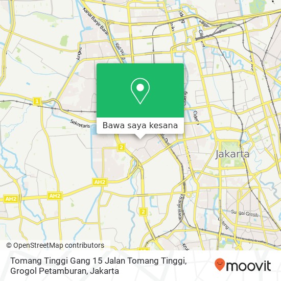 Peta Tomang Tinggi Gang 15 Jalan Tomang Tinggi, Grogol Petamburan