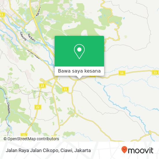 Peta Jalan Raya Jalan Cikopo, Ciawi