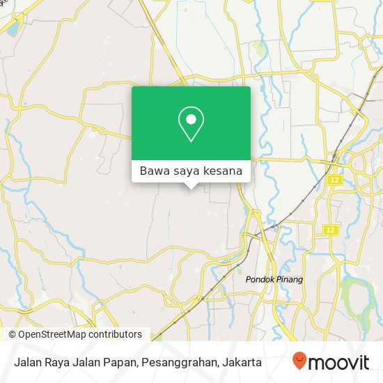 Peta Jalan Raya Jalan Papan, Pesanggrahan