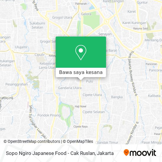 Peta Sopo Ngiro Japanese Food - Cak Ruslan