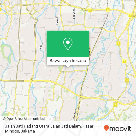 Peta Jalan Jati Padang Utara Jalan Jati Dalam, Pasar Minggu