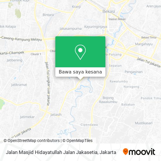 Peta Jalan Masjid Hidayatullah Jalan Jakasetia