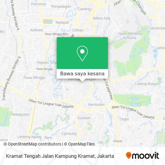 Peta Kramat Tengah Jalan Kampung Kramat