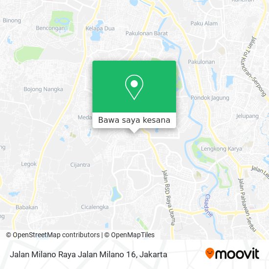 Peta Jalan Milano Raya Jalan Milano 16