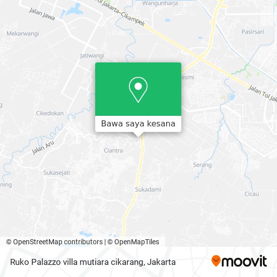 Peta Ruko Palazzo villa mutiara cikarang