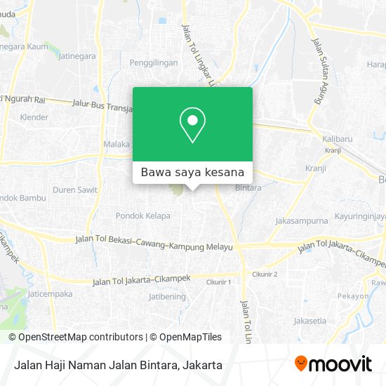 Peta Jalan Haji Naman Jalan Bintara