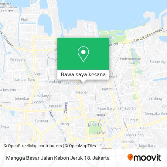 Peta Mangga Besar Jalan Kebon Jeruk 18