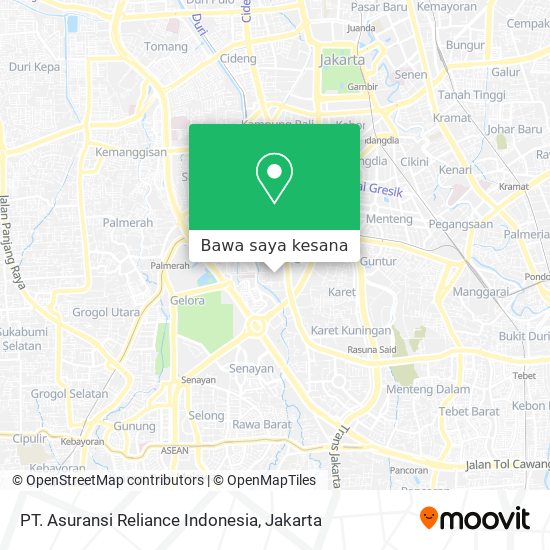 Peta PT. Asuransi Reliance Indonesia