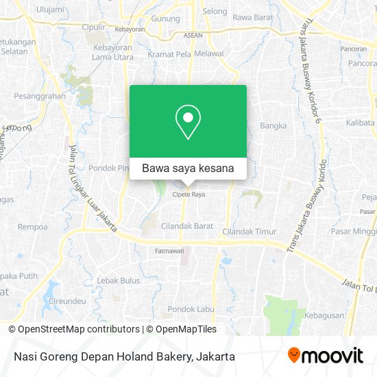 Peta Nasi Goreng Depan Holand Bakery