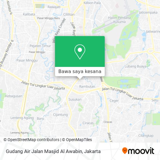 Peta Gudang Air Jalan Masjid Al Awabin