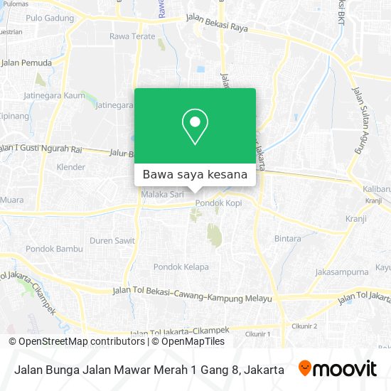 Peta Jalan Bunga Jalan Mawar Merah 1 Gang 8