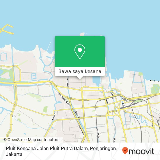 Peta Pluit Kencana Jalan Pluit Putra Dalam, Penjaringan