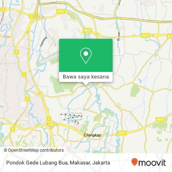 Peta Pondok Gede Lubang Bua, Makasar