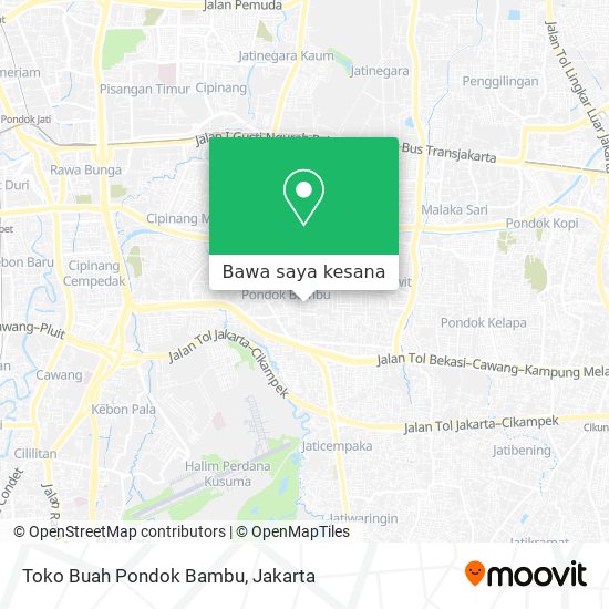 Peta Toko Buah Pondok Bambu