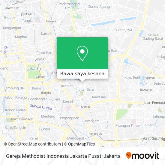 Peta Gereja Methodist Indonesia Jakarta Pusat