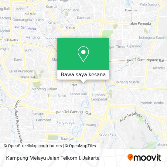 Peta Kampung Melayu Jalan Telkom I