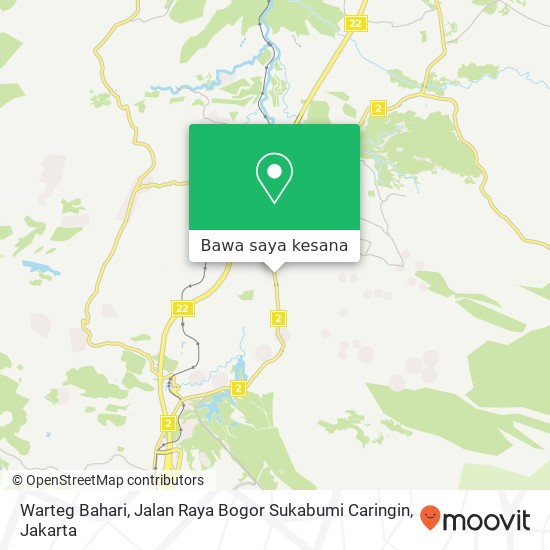 Peta Warteg Bahari, Jalan Raya Bogor Sukabumi Caringin
