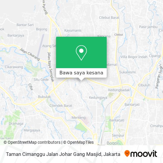 Peta Taman Cimanggu Jalan Johar Gang Masjid