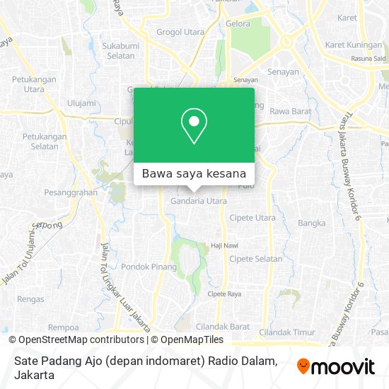 Peta Sate Padang Ajo (depan indomaret) Radio Dalam