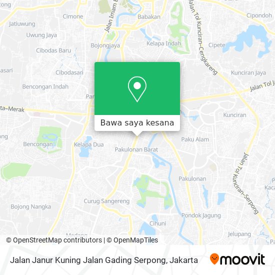 Peta Jalan Janur Kuning Jalan Gading Serpong