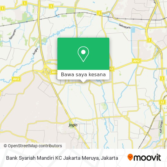 Peta Bank Syariah Mandiri KC Jakarta Meruya