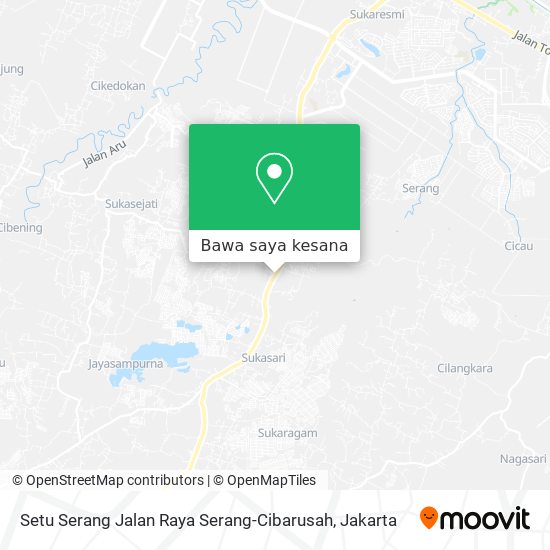 Peta Setu Serang Jalan Raya Serang-Cibarusah