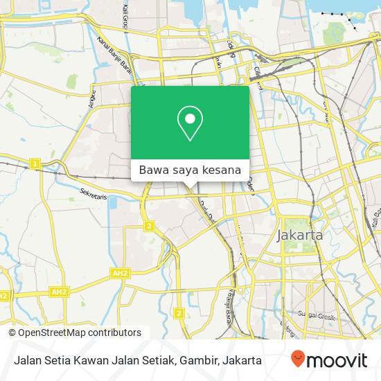 Peta Jalan Setia Kawan Jalan Setiak, Gambir