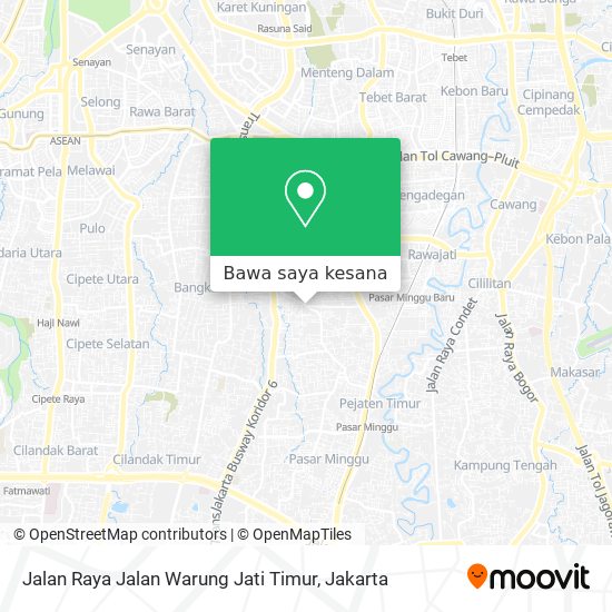 Peta Jalan Raya Jalan Warung Jati Timur