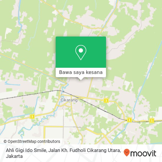 Peta Ahli Gigi Ido Smile, Jalan Kh. Fudholi Cikarang Utara