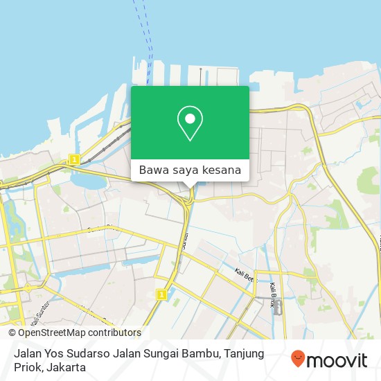 Peta Jalan Yos Sudarso Jalan Sungai Bambu, Tanjung Priok