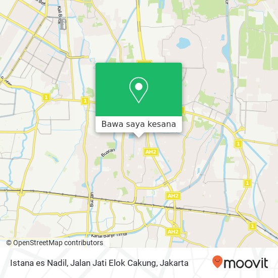 Peta Istana es Nadil, Jalan Jati Elok Cakung