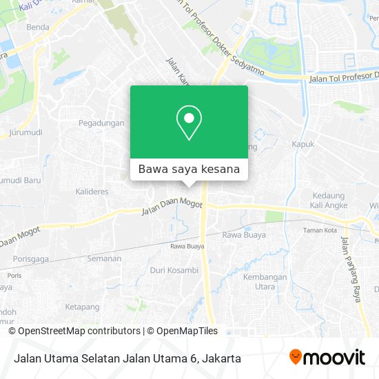 Peta Jalan Utama Selatan Jalan Utama 6