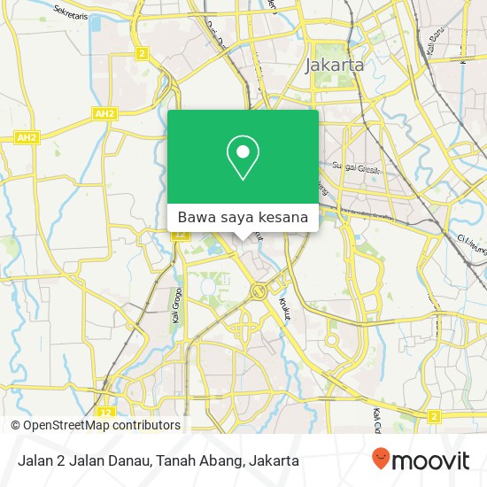 Peta Jalan 2 Jalan Danau, Tanah Abang