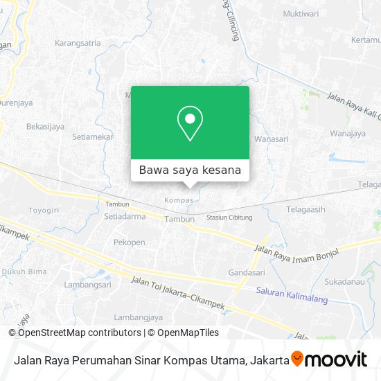 Peta Jalan Raya Perumahan Sinar Kompas Utama