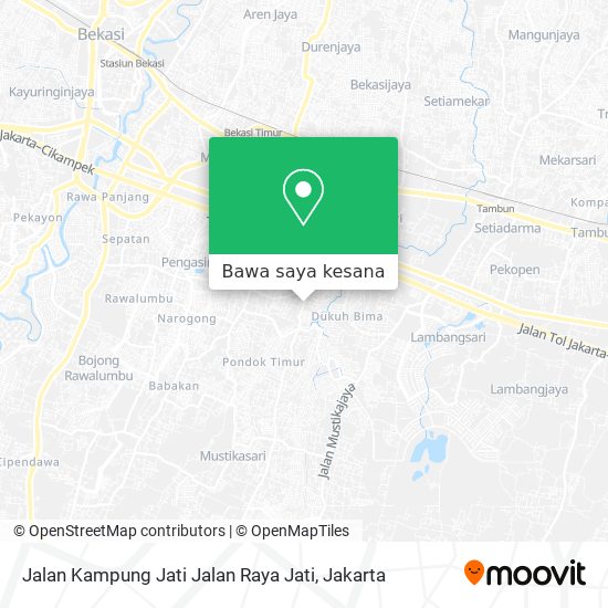 Peta Jalan Kampung Jati Jalan Raya Jati