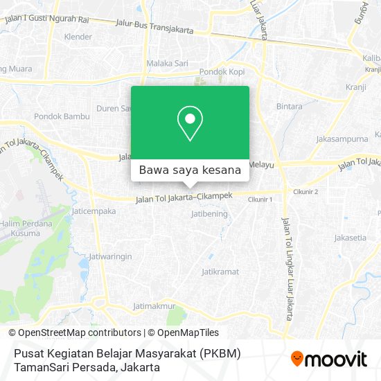 Peta Pusat Kegiatan Belajar Masyarakat (PKBM) TamanSari Persada