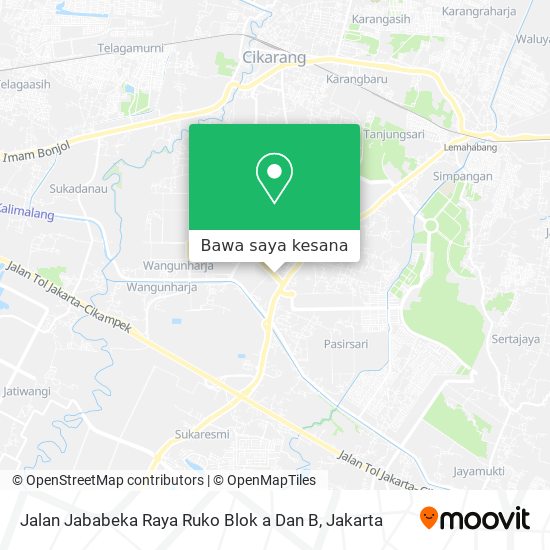 Peta Jalan Jababeka Raya Ruko Blok a Dan B