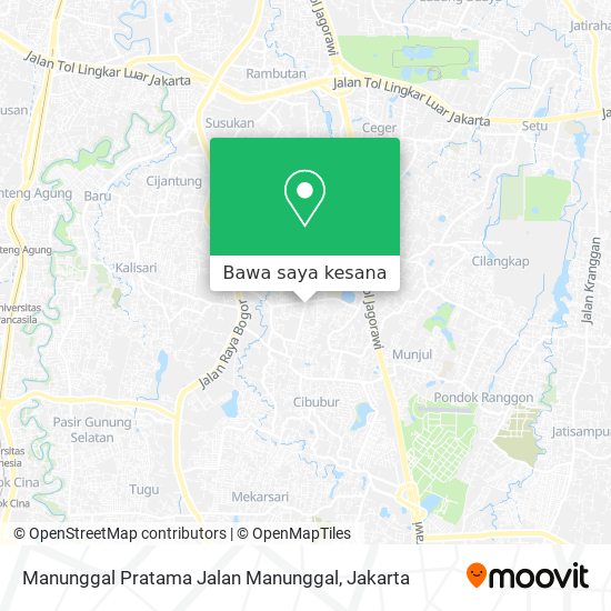 Peta Manunggal Pratama Jalan Manunggal