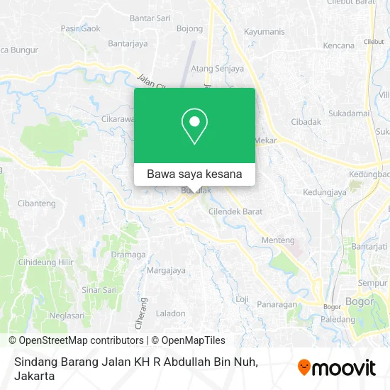 Peta Sindang Barang Jalan KH R Abdullah Bin Nuh